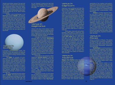 Blue astrology spread continued with ringed and blue planet images